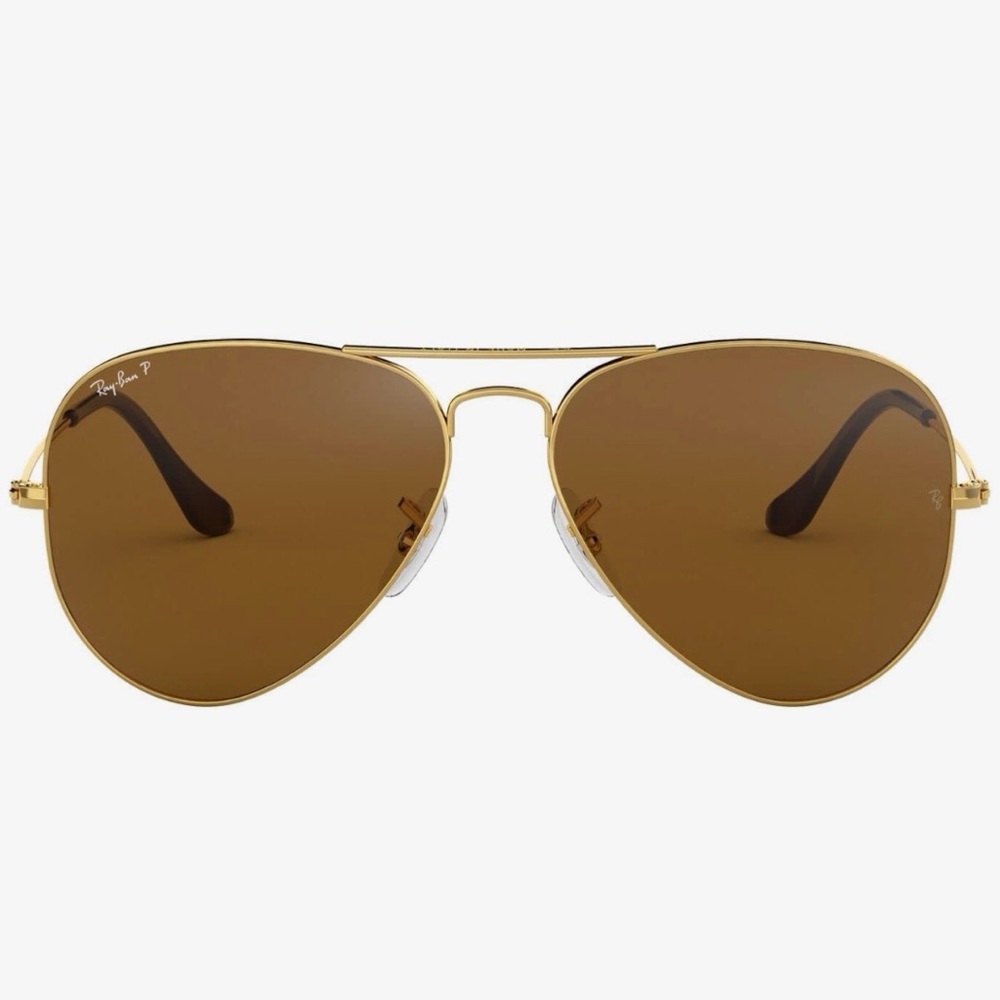 Ray-Ban Gold Frame Sunglasses with Brown Lenses - Picture 10 of 10